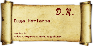 Duga Marianna névjegykártya